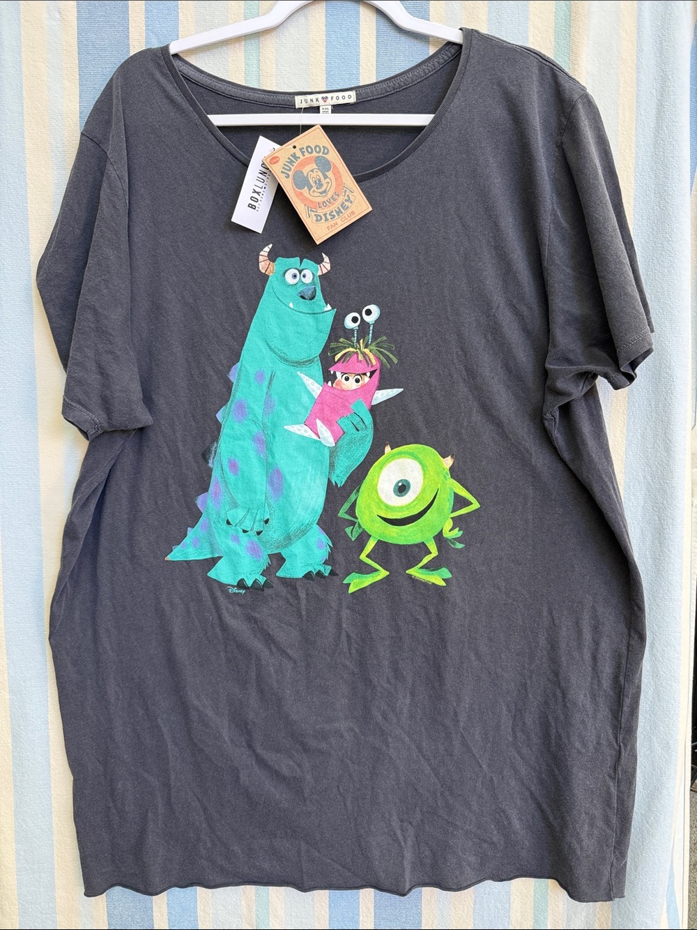 Junk Food Clothing Monsters, Inc. Graphic Tee - Charcoal